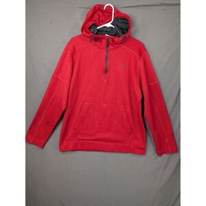 Champion Elite Mens Red Quarter Zip Hoodie Large Y421